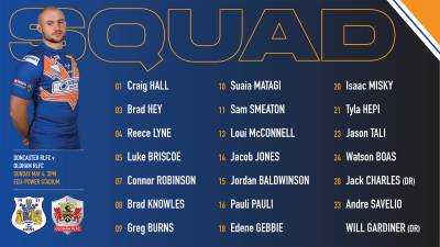SQUAD ANNOUNCEMENT | Doncaster RLFC v Oldham RLFC