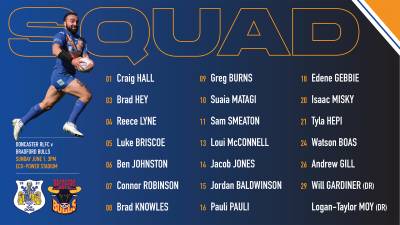 SQUAD ANNOUNCEMENT | Doncaster RLFC v Bradford Bulls