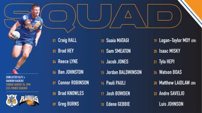 SQUAD ANNOUNCEMENT | Doncaster RLFC v Barrow Raiders