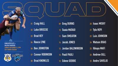 SQUAD ANNOUNCEMENT | Doncaster RLFC v Halifax Panthers