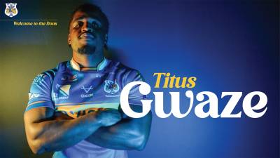 Dons welcome prop Titus Gwaze
