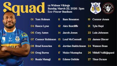 Squad Announcement | Dons v Widnes Vikings