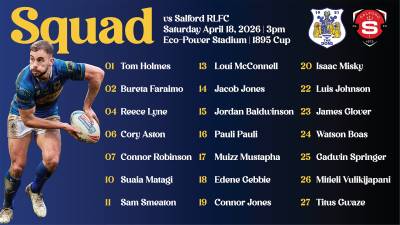 Squad Announcement | Dons v Salford RLFC (1895 Cup)