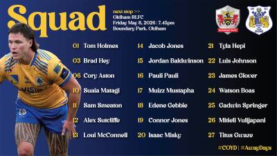 Squad announcement | Oldham v Doncaster RLFC