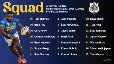 Squad Announcement | Dons v Barrow Raiders